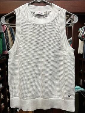 Vineyard Vines XS White Open-Knit Tank Top